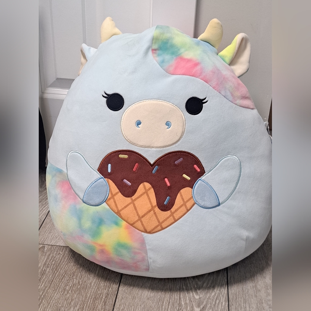 Brand New CAEDIA The Cow Squishmallows Plush with Ice Cream Design. 18inch